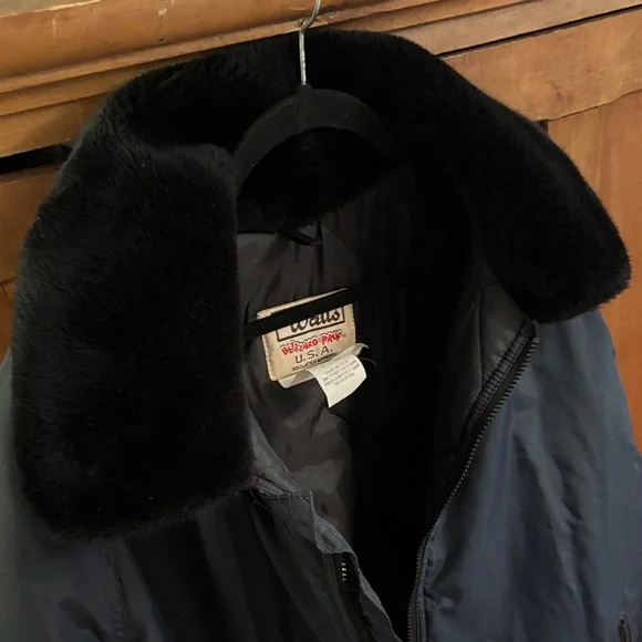 Walls Blizzard-Pruf U.S.A insulated apparel Navy Bomber Jacket Vintage - Picture 3 of 10